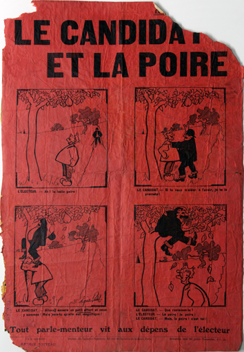 affiche "Le candidat et la poire" (1910)