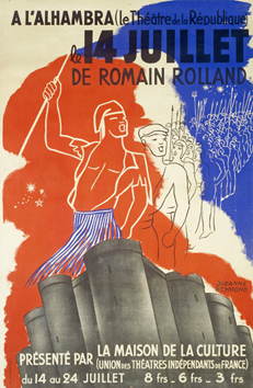 affiche de Suzanne Reymond pour Le 14 juillet de Romain Rolland